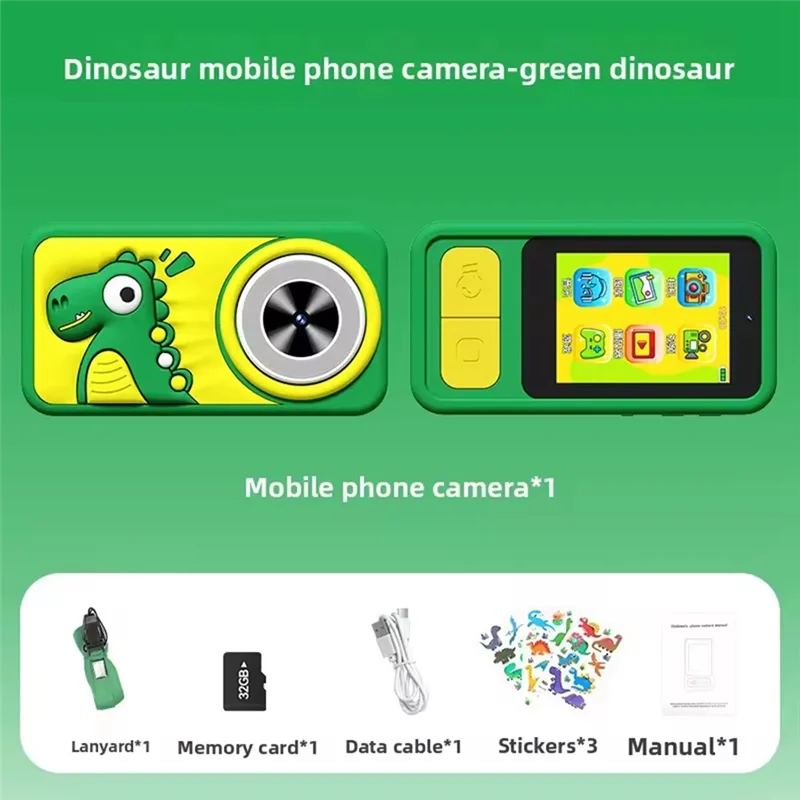 A04F-MP3 câmera de vídeo 1080p hd para criança 2.4 "tela autofoco bonito dos desenhos animados selfie para o presente de aniversário de natal