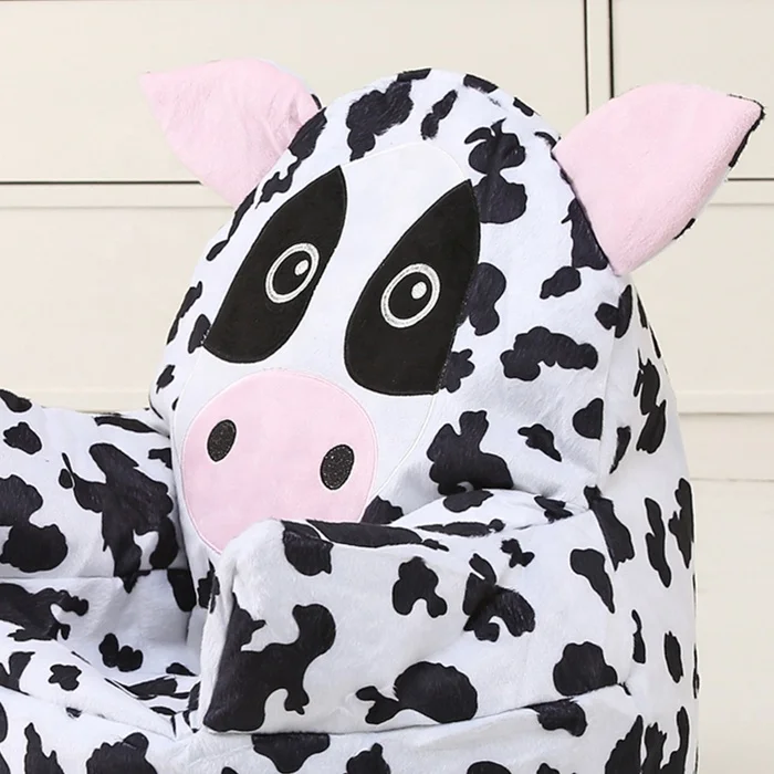 Kids furnitures lazy boy funny sofa cover kids boy cow animal bean bag chair