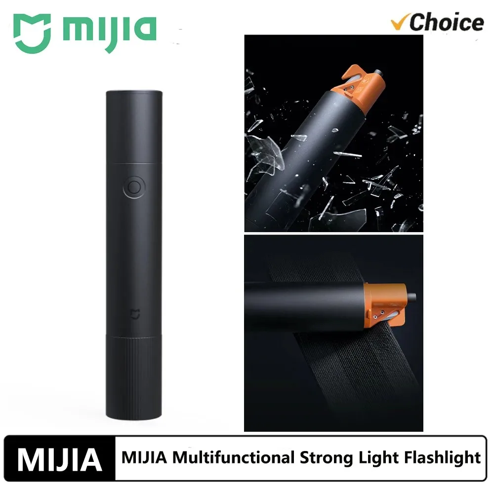 NEW MIJIA Multifunctional Strong Light Flashlight Zoom Type-C 10W Portable Power Bank 3200mAh IP54 Waterproof 1000lm Lighting CN
