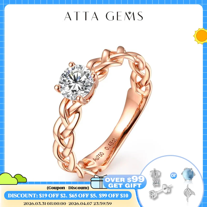 

ATTAGEMS Round Cut 5.0mm Moissanite Ring for Women Men Solid 925 Sterling Silver Engegament Wedding with Certificate Gifts New