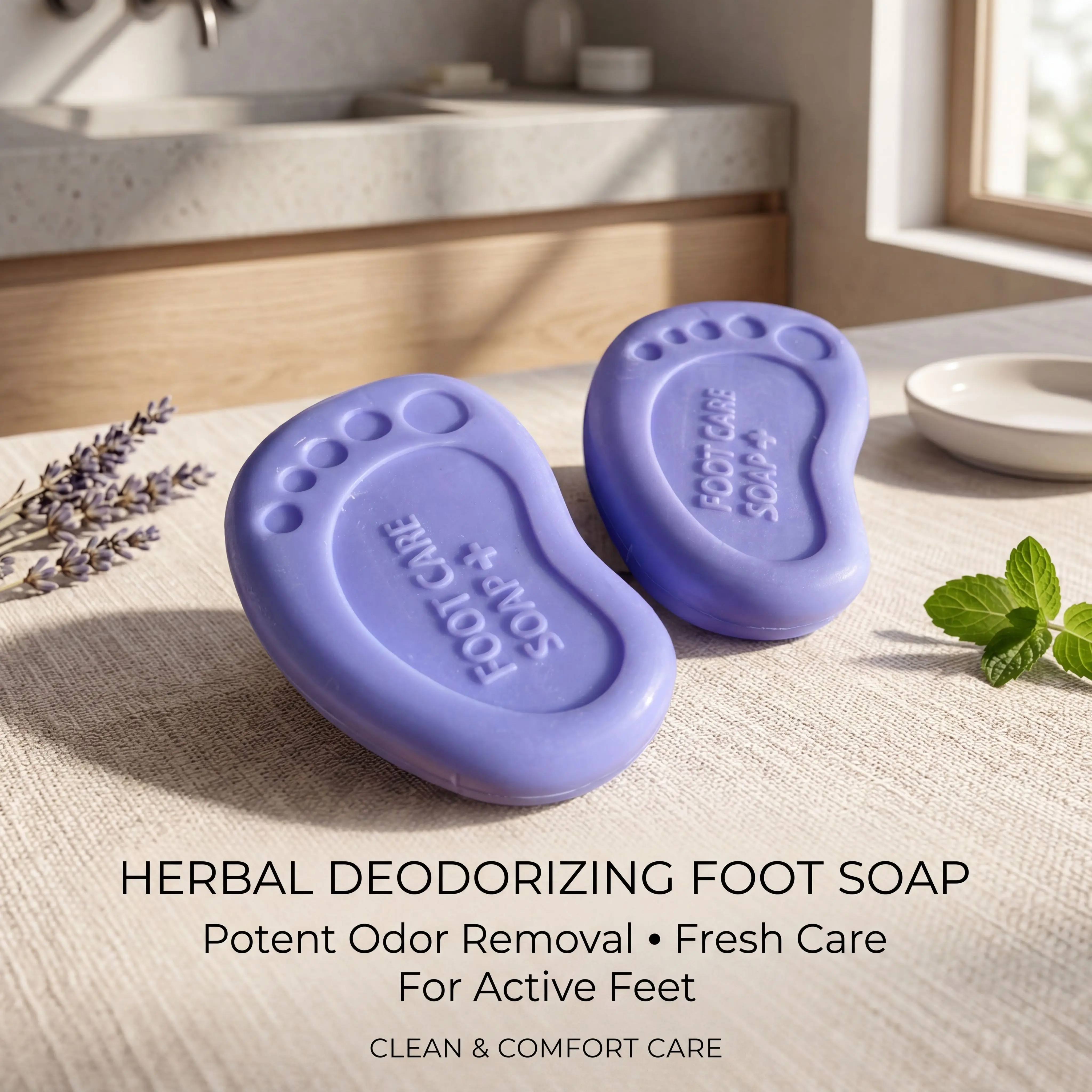 2/3Pc Soap For Sweaty Feet Strong Foot Odor Remover Foot Care Cleansing Soap Improve Foot Odor Home Foot Care 80g