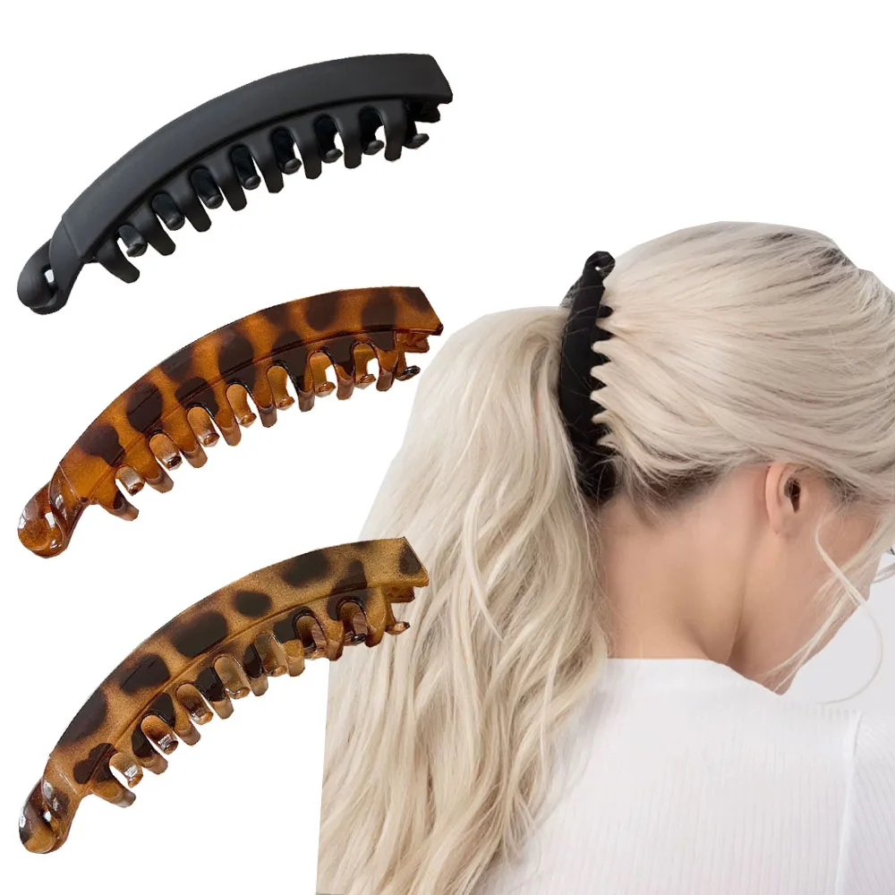

1 шт., модная заколка для волос в форме банана, заколки для волос с хвостиком в форме рыбы, леопардовые головные уборы для женщин, аксессуары для волос, заколка для волос