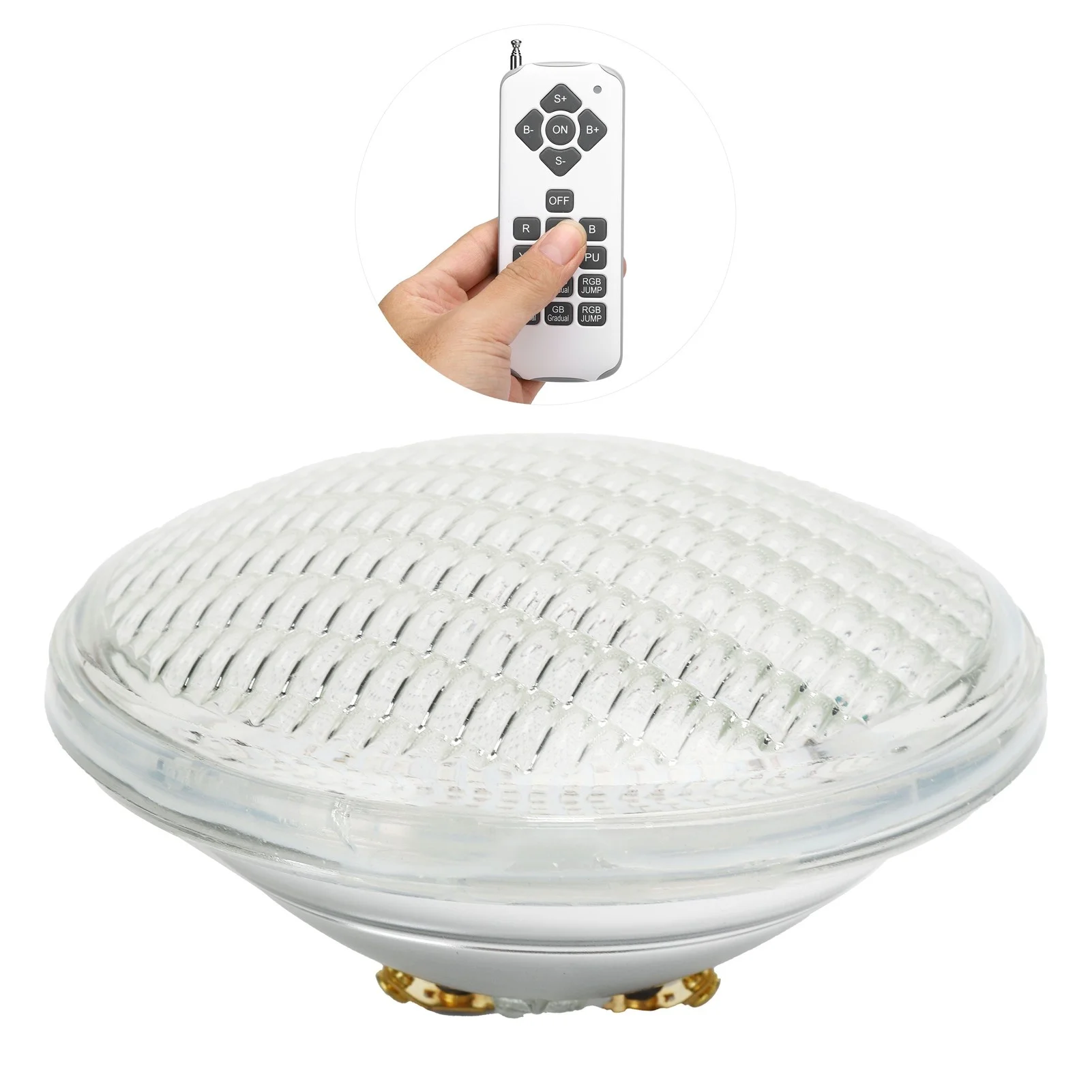 LED Swimming Pool Light Colorful Embedded Thickened Glass Underwater Lamp for Par56 Light Source 1800LM