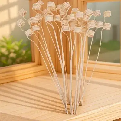 

20Pcs Rattan Aroma Diffuser Sticks Wavy Fragrance Reed Essential Oil Sticks Fire-Free Scent Diffuser for Home Office Wedding