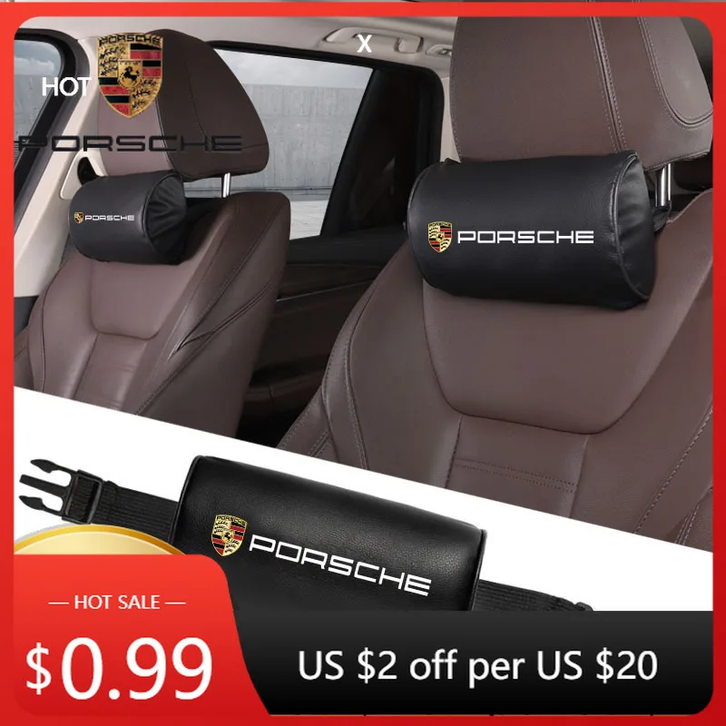 

Наклейка на автомобиль для Porsche Cayman, Cayenne, 911, Macan, подушка-подголовник для защиты и поддержки шеи, аксессуары для Porsche Panamera