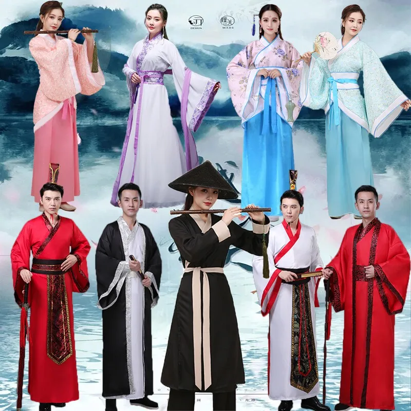 古代中国の男性ヒーローコスチューム、伝統的な剣士の服装、ヴィンテージ武術アサシンコスプレ衣装、男女兼用漢服