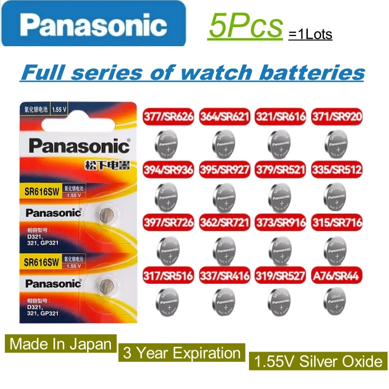 5 قطعة الأصلي باناسونيك SR416SW SR512SW SR516SW SR616 SR527 SR716 SR721 337 335 317 321 D321 319 315 362