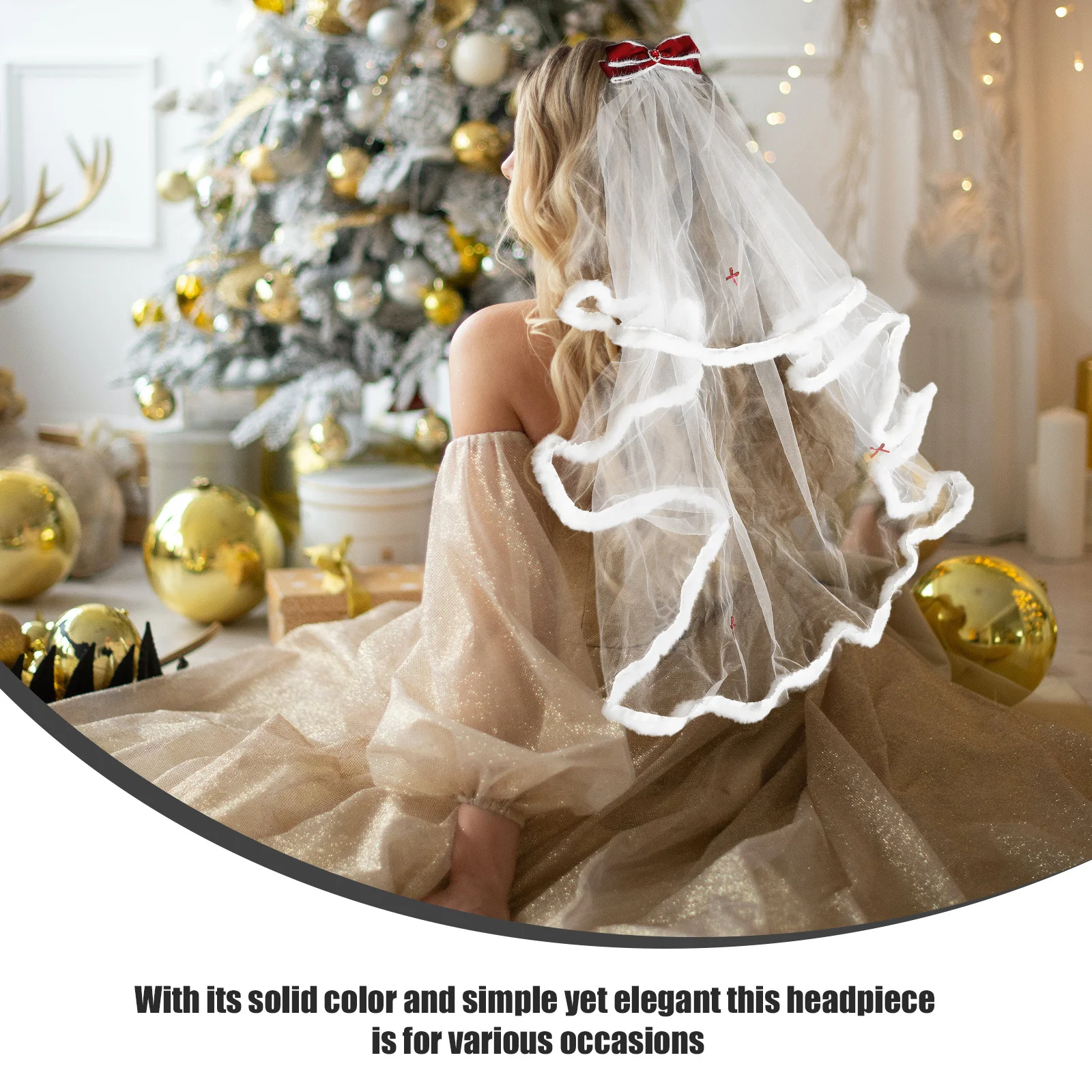 

Bridal Red Bow Veil Hair Bow Wedding Veil Barrette Bride Bridesmaid Bachelorette Party Accessories Bridal Short Veils Hair Piece