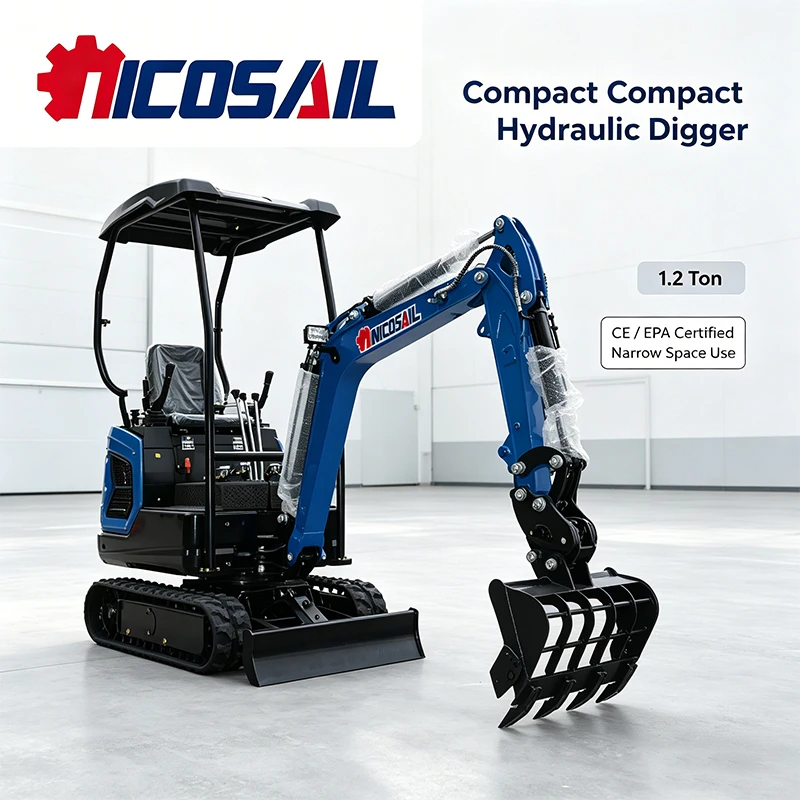 

1 Ton Mini Excavator Compact Crawler Hydraulic Digger Customizable CE for Construction Landscaping