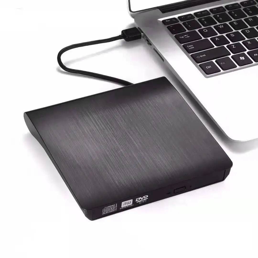 USB3.0 Mobile Optical Drive External Notebook Desktop Optical Drive for DVD Burner Black Optical Drive CD-RW External