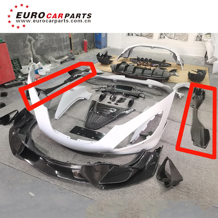 Carbon Fiber 720s 765 Side Skirts Car Under Extension Body Kit Auto Side Bumper Parts Automotive Automobiles Exterior