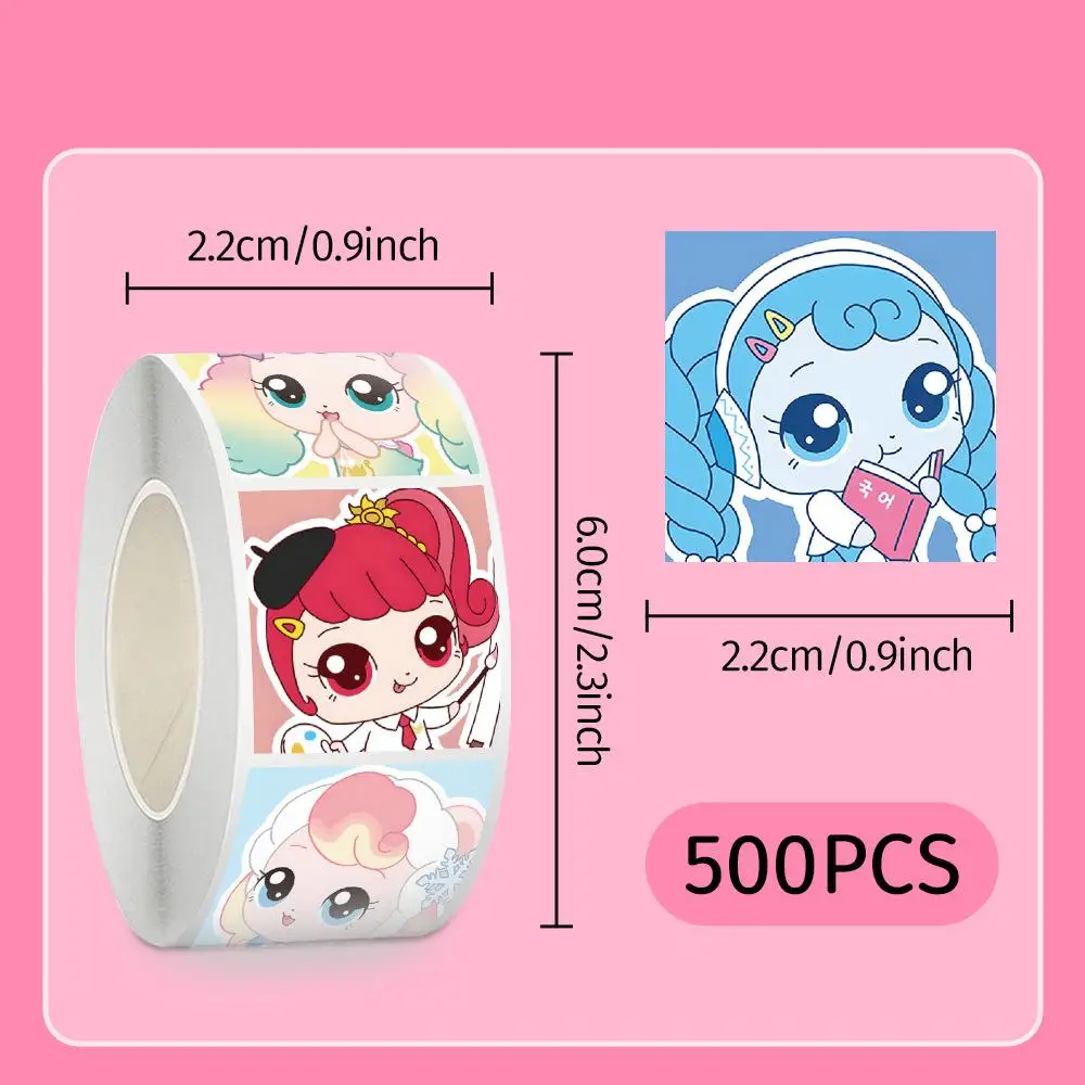 500pcs Cute Catch Teenieping Diy Stickers Anime Seal Label Decorative Cartoon Kids Party Candy Rolls Stickers Toys