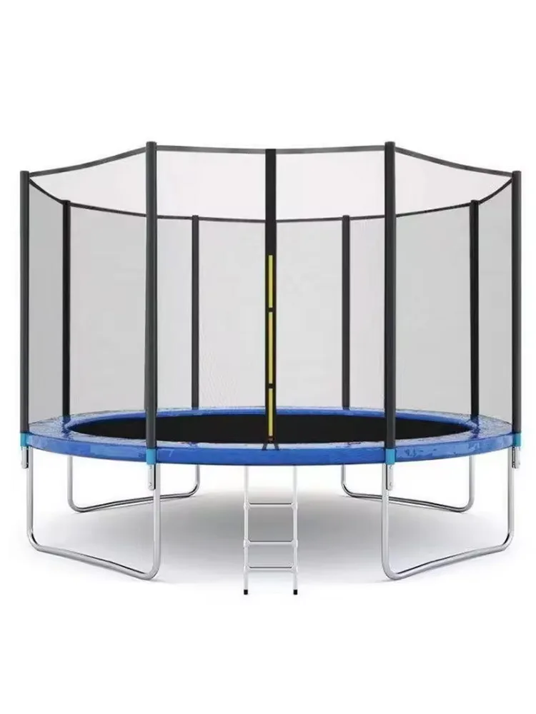 10FT Round Trampoline with Full Safety Net Indoor Outdoor Kid Adult Jump Trainer
