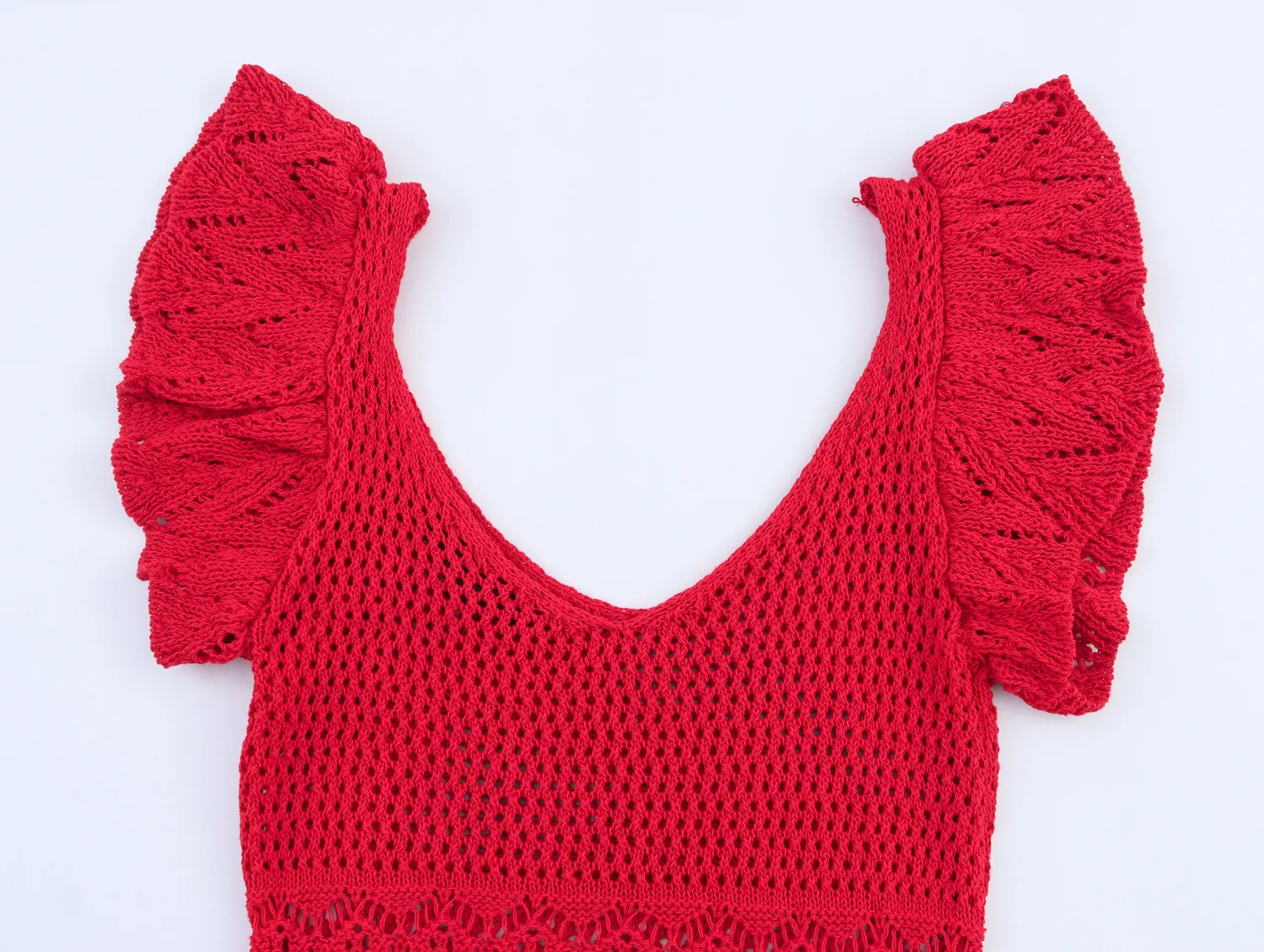 Sexy Vacation 2025 Summer Sexy Knitted Women's Mini Dress Fashion Solid Color Sleeveless Hollow O-Neck Straight Ladies Dress