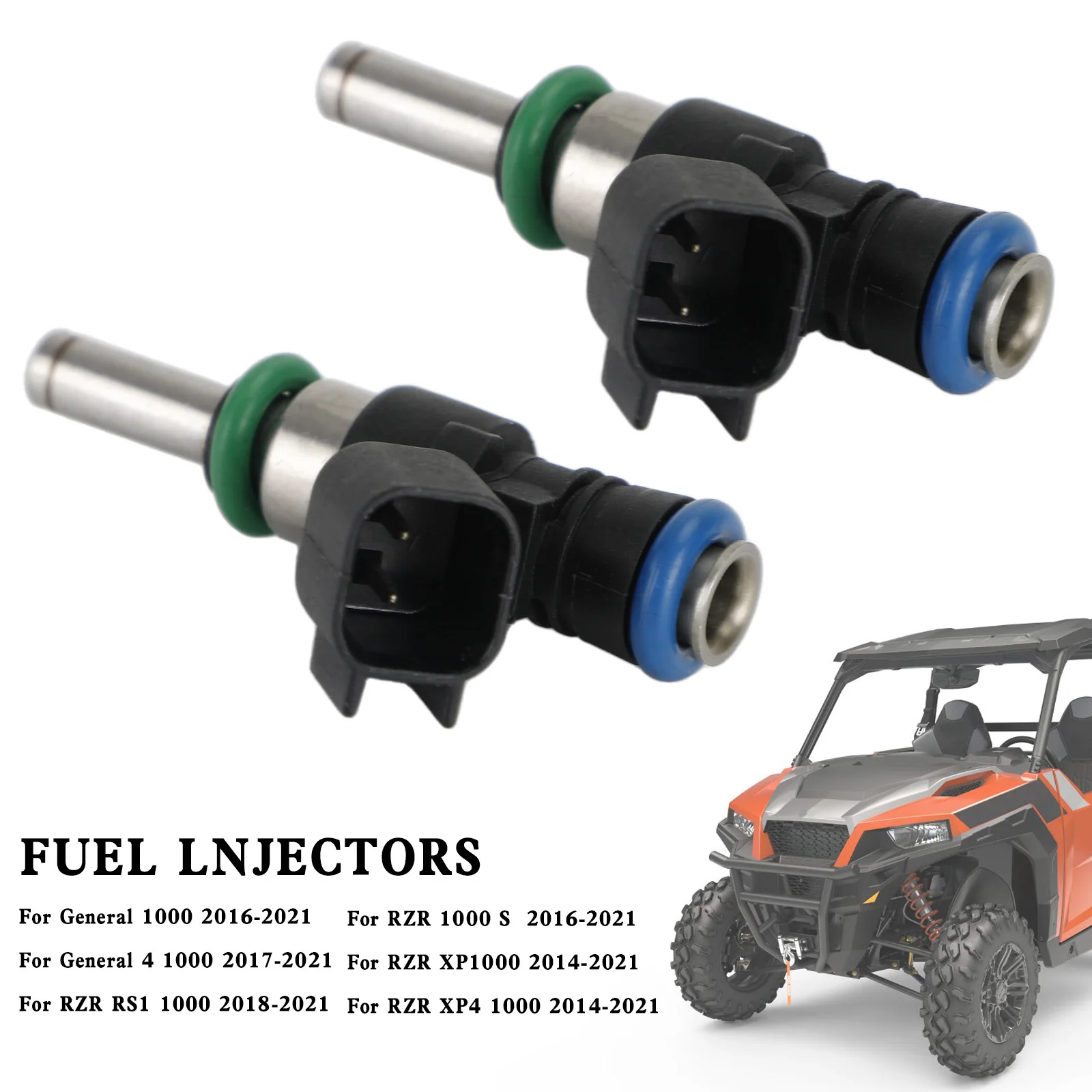 Topteng 2PCS Fuel Injectors For Polaris General RZR RS1 XP1000 2014-2021 2521387 0280158337 Motorcycle Accessories