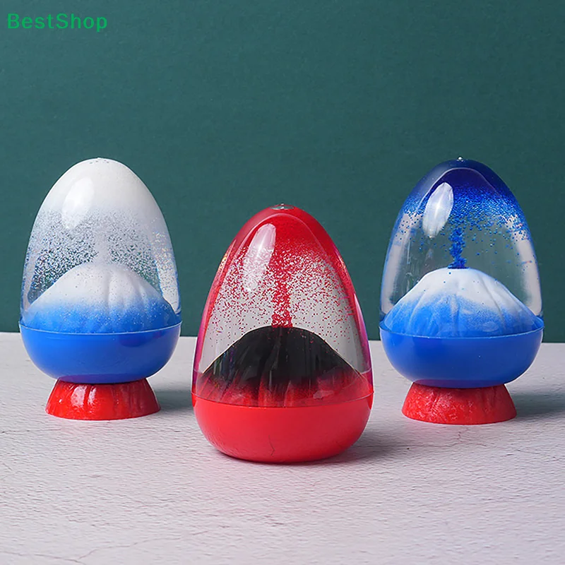 ❄ Ornement Éruption Volcanique - Décoration de Bureau Flottante en Forme d'Œuf avec Liquide pour Enfants et Adultes (Plusieurs Designs)
