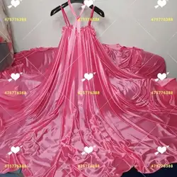 Glossy Sexy Women Satin Maxi Dress Sleeveless Loose Plus Size Long Dress Sleeping Robe