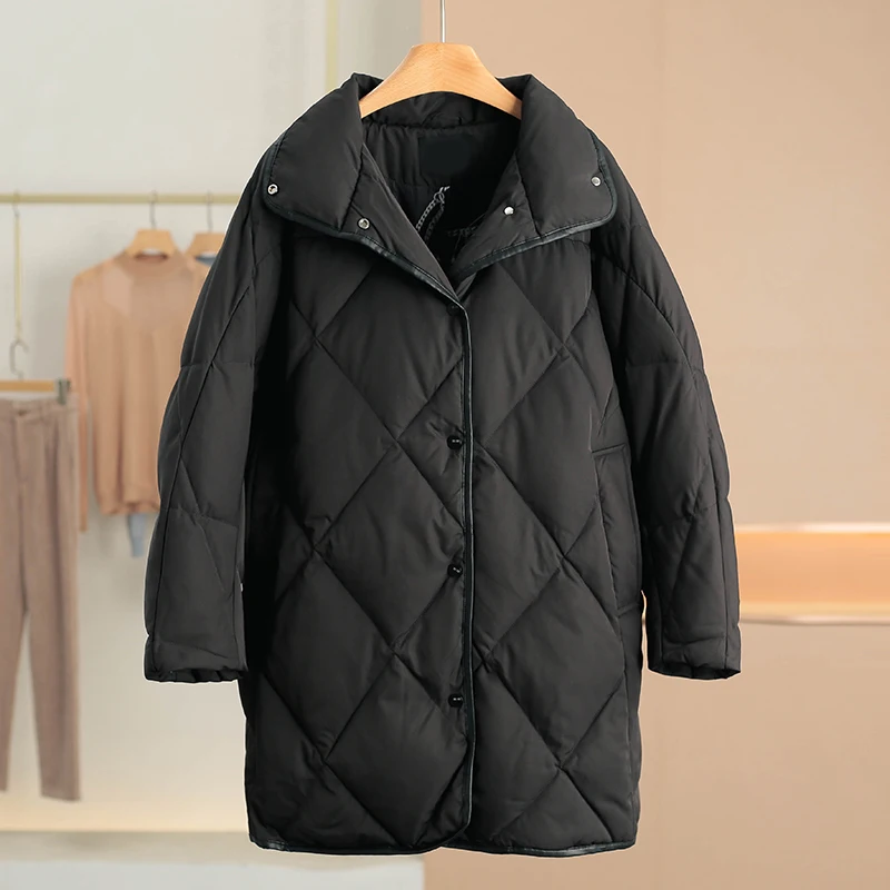 

Повседневная ветрозащитная куртка с воротником-стойкой и вставками на плечах, свободного кроя, женская, зимняя, модная новинка, из прочного полиэстера