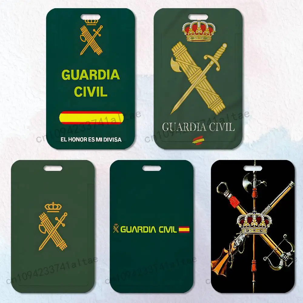 Spanish Guard Civil Emblem Badge Holder Pass Bus Work Card Cover Chest Pocket Students Gift ID Card Holder