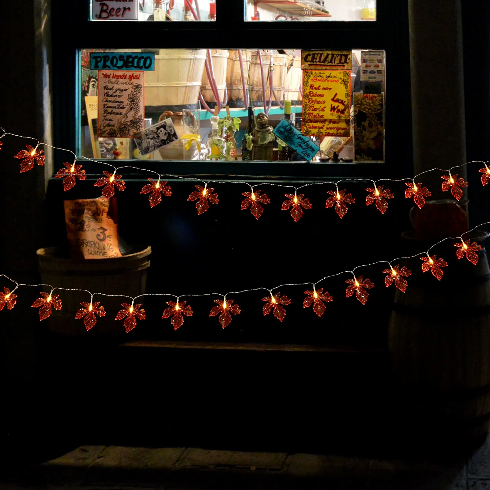 

1Pcs Maple Leaf Lamp String Orange Decorative Light for Holiday Party Indoor Outdoor Decoration Thanksgiving Day Halloween