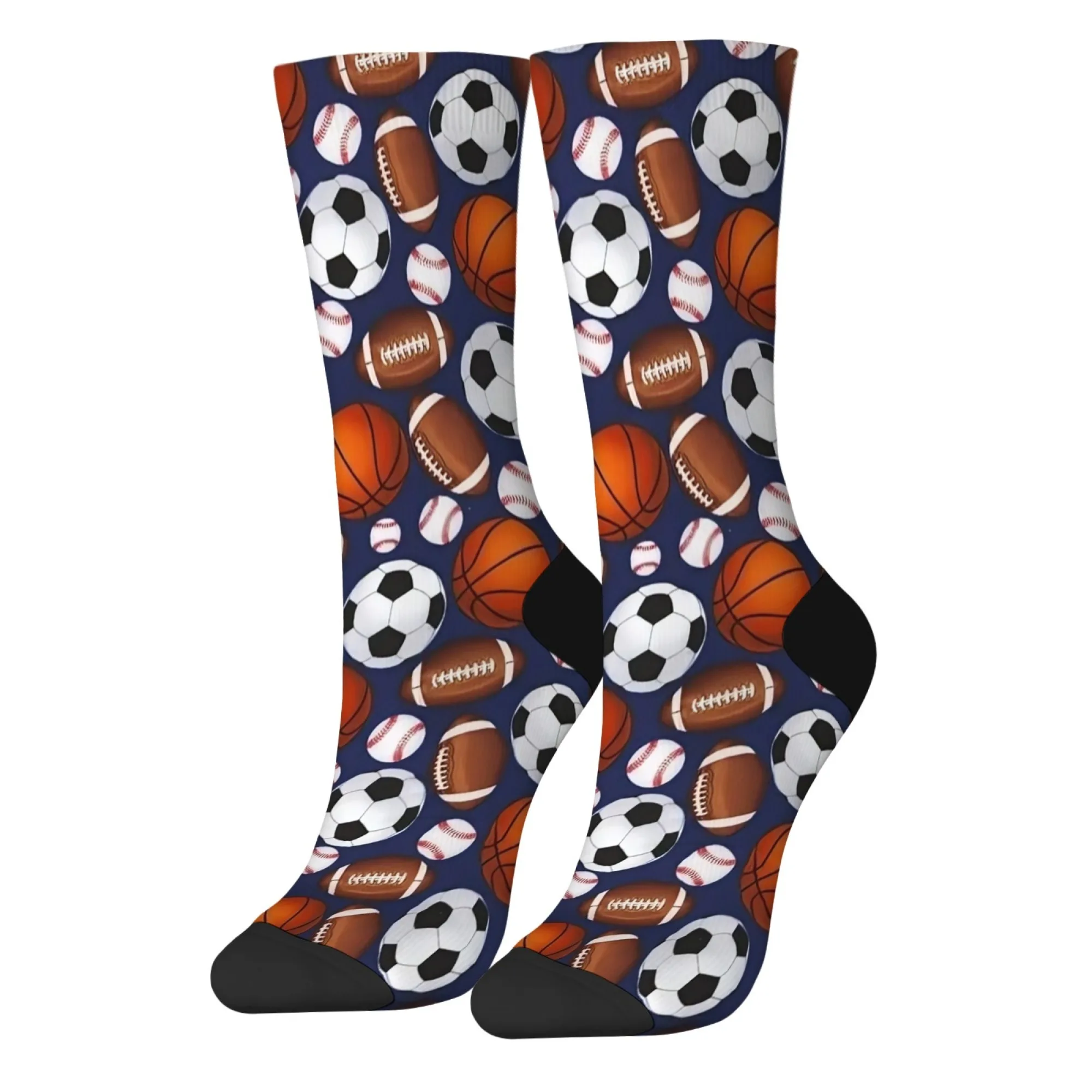 

1 пара мужских носков для баскетбола, футбола, регби, волейбола, боулинга, новые носки, повседневные спортивные мужские носки, всесезонные