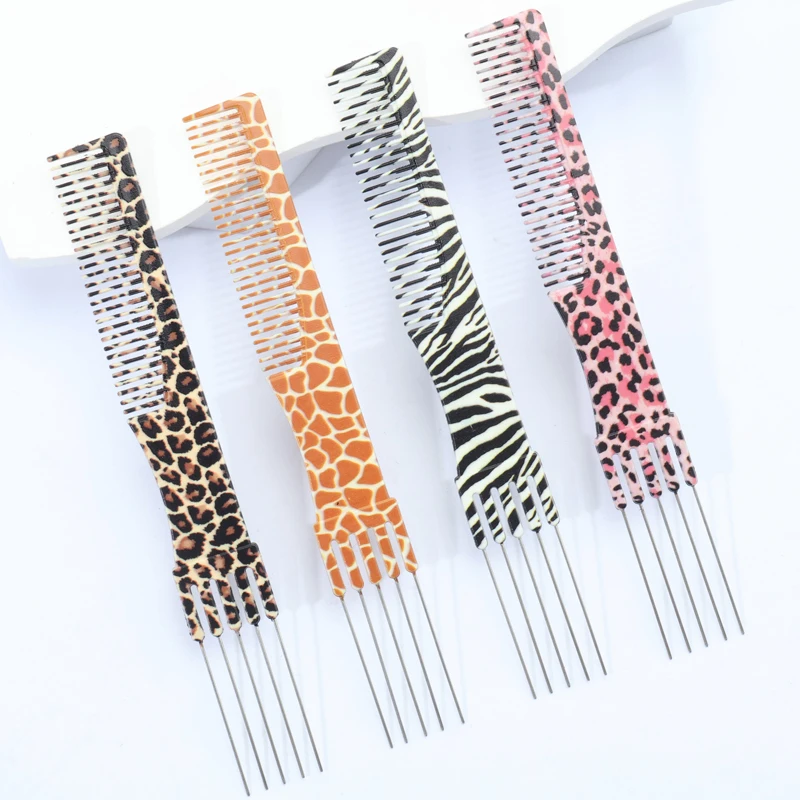 

Animal Print Hair Styling Sectioning Comb, Suitable for All Hair Types, Smooth and Portable Tool
