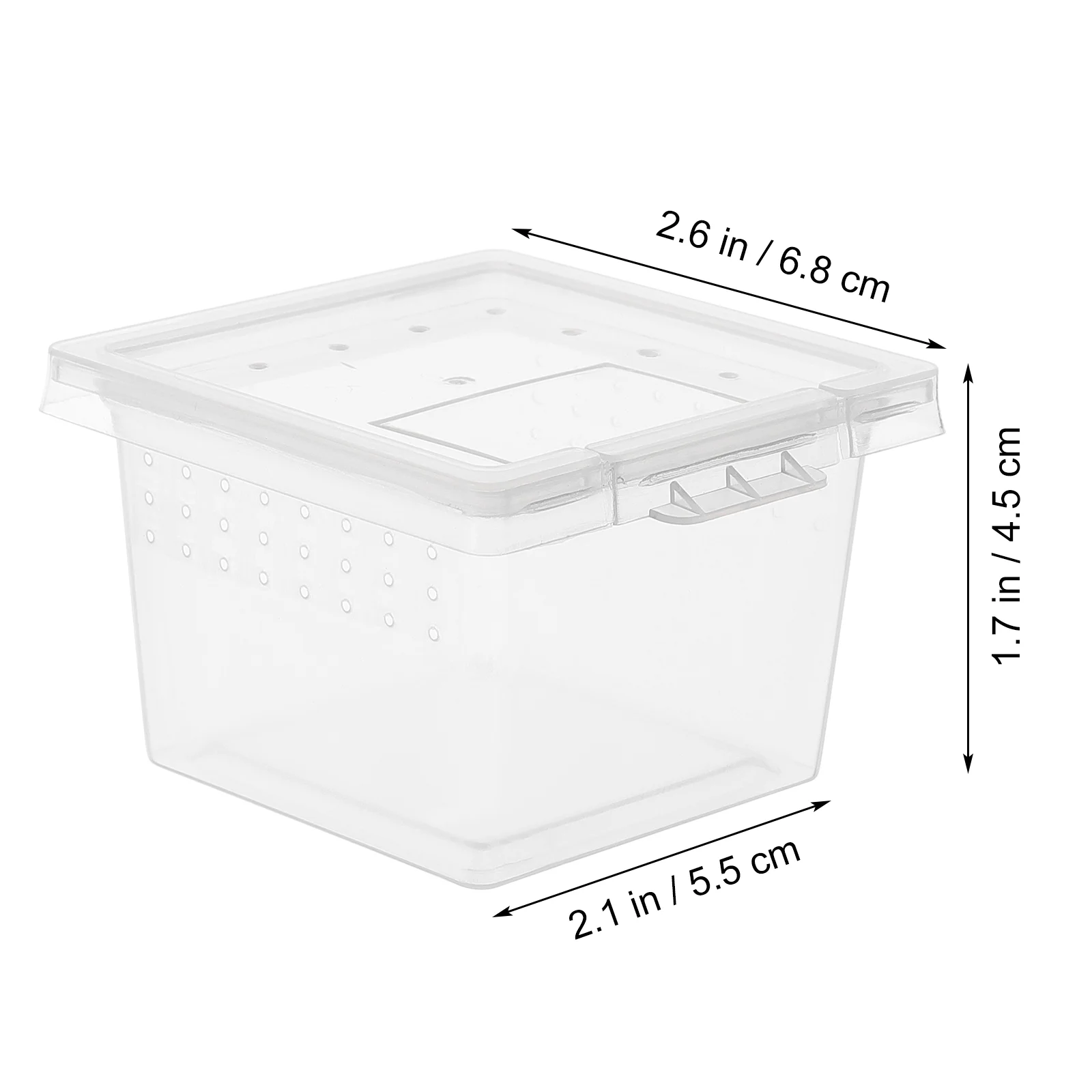 100 Pcs Pet Feeding Box Insect Isopod Terrarium Reptile Breeding Plastic Food Containers Animal Frog Gecko Beetle Breeding Box