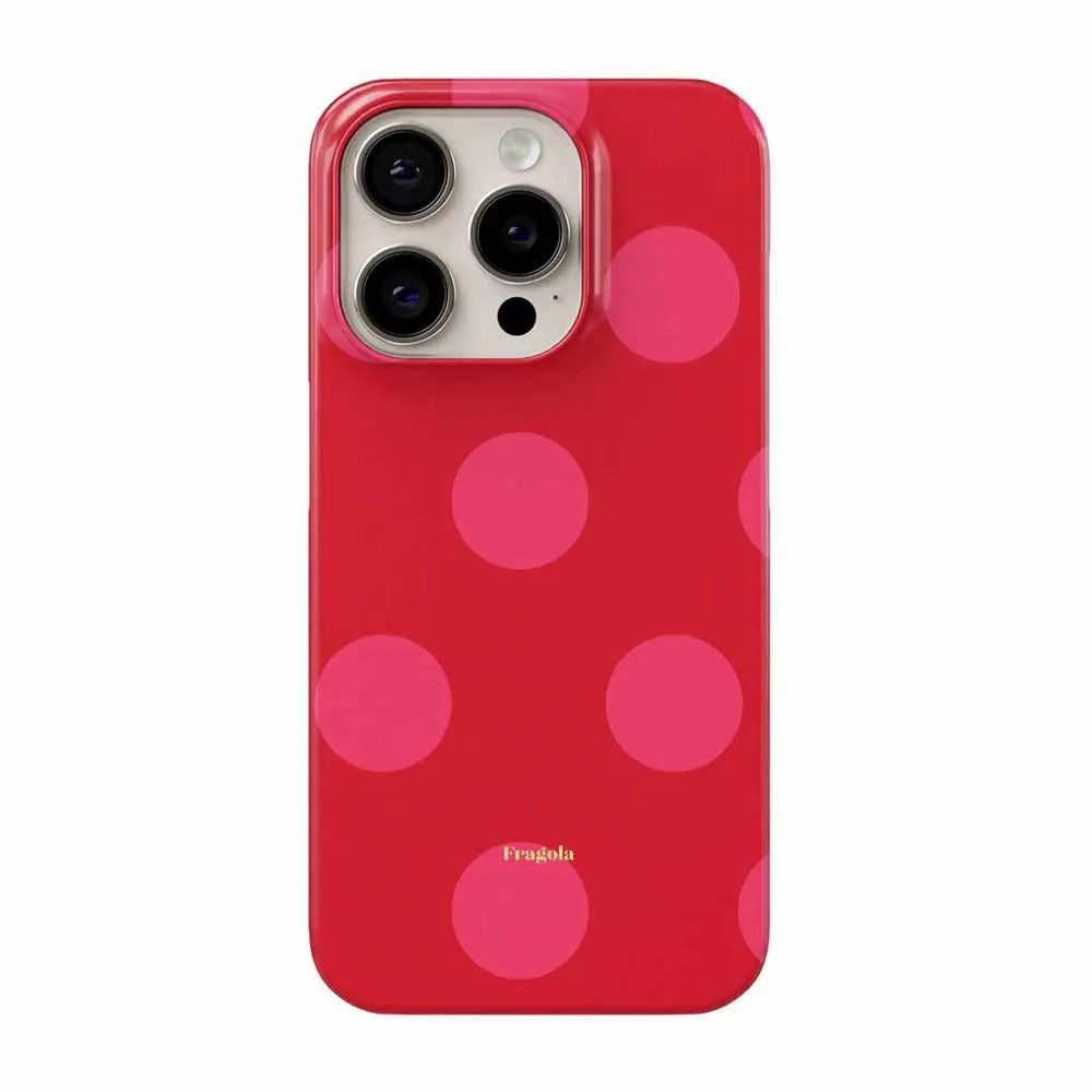 Koreanische Retro Polka Dots Handyhülle für iPhone 17 16 15 14 13 12 11 Air Pro Max X XS XR XSMax 7 8 Plus Glänzende Folie Harte PC-Abdeckung