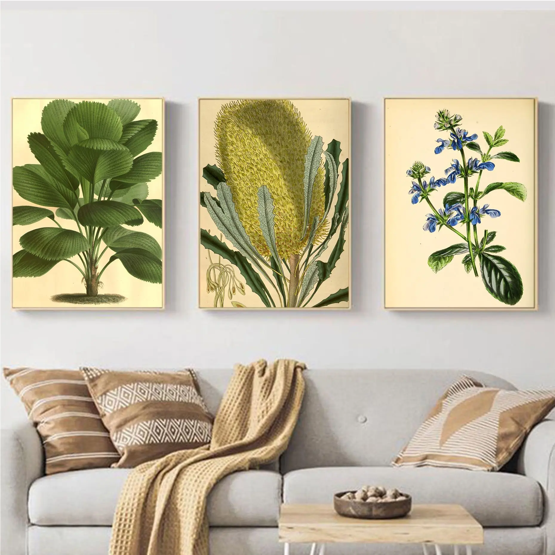 

Plant Leaf Poster Vintage Posters Sticky Retro Kraft Paper Sticker DIY Room Bar Cafe Kawaii Room Decor