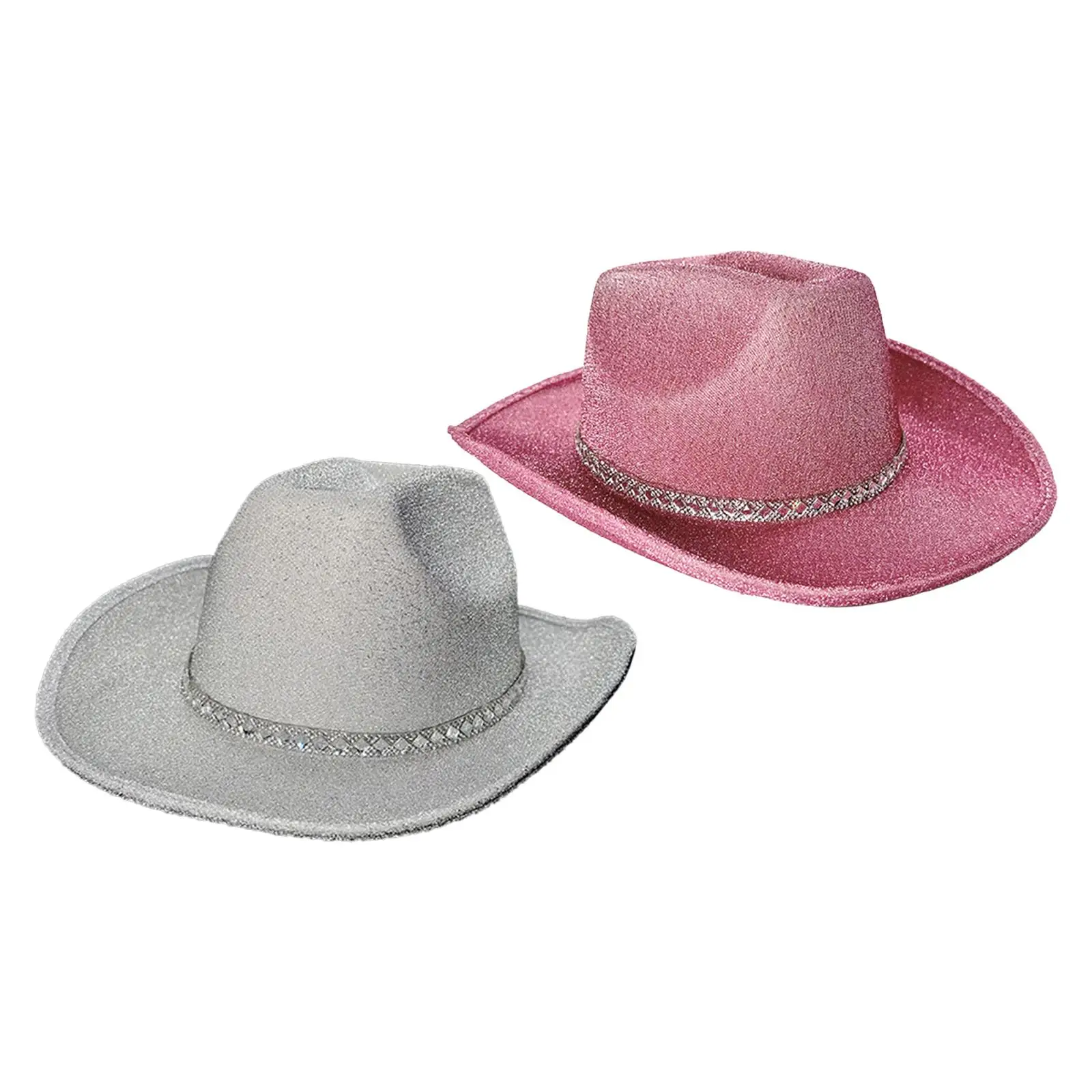 Glitter Cowboy Hat Fashion Sun Hat Shiny Western Hat Cap Cowgirl Hat Bridal