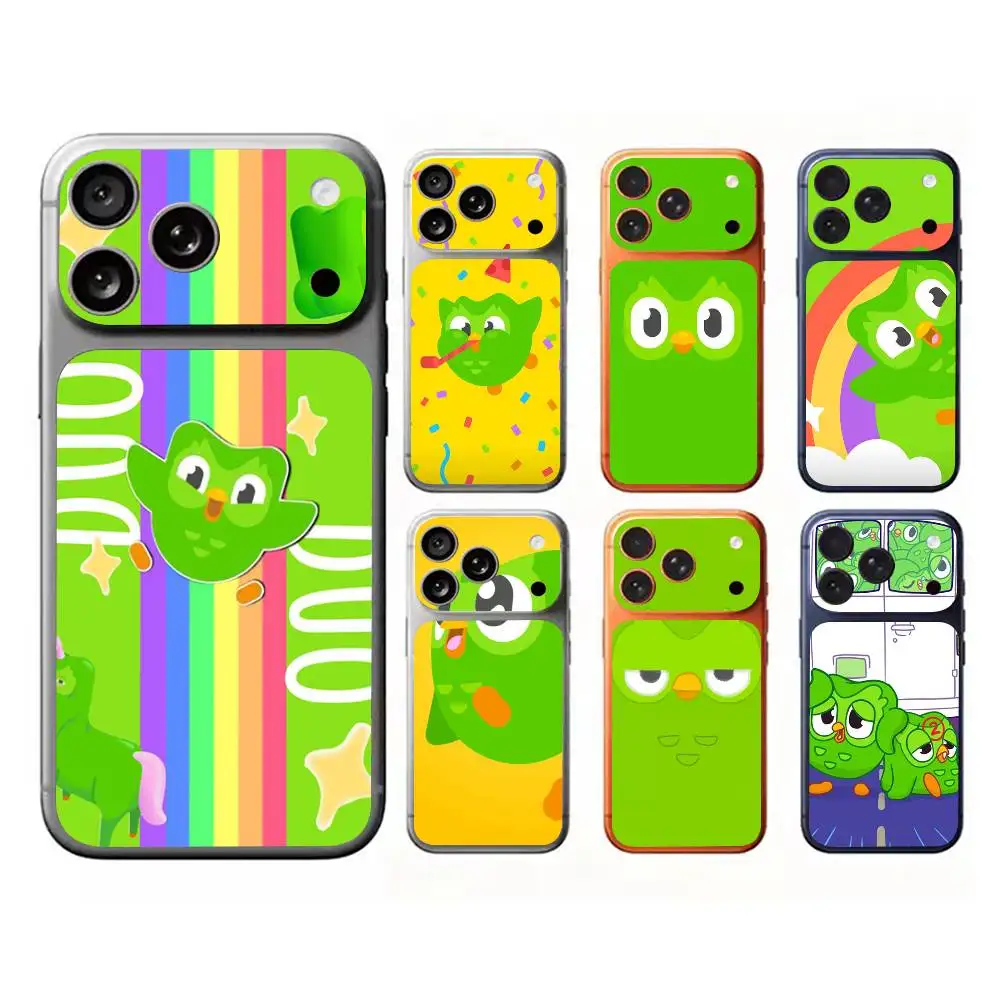 

Popular Language Learning App D-Duolingo For Apple IPhone 17 Pro Max 17 Pro Body Back Cover Decal Skin Colorful Rear Protective