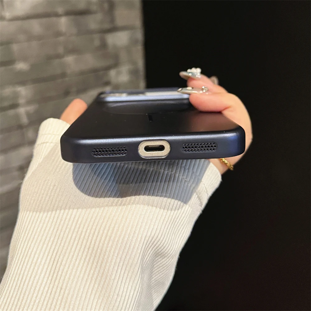 Custodia di ricarica wireless magnetica con placcatura ultra sottile per iPhone 17 Air 16 15 14 Plus 13 12 11 Pro Max per Magsafe Slim Cover opaca