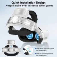 Correa para la cabeza con batería para Meta/Oculus Quest 2, accesorios de repuesto de correa Elite ajustables para Oculus/Meta Quest 2