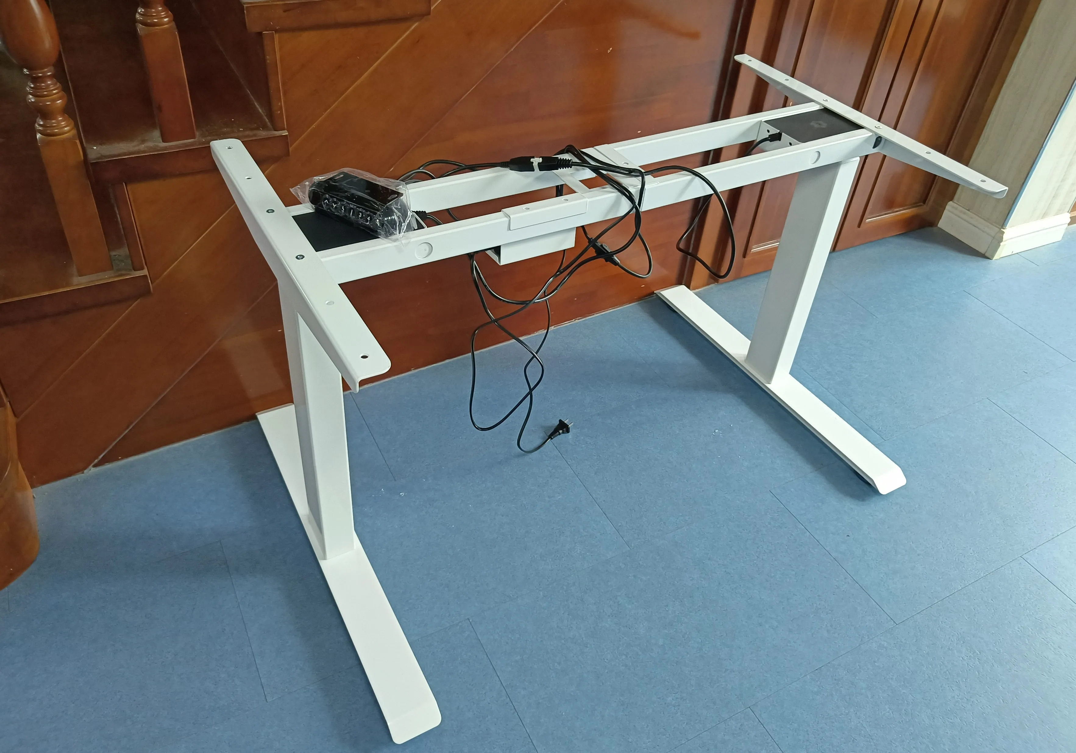 Frame Only Motorised Height Adjustable Office Desk Frame Dual Motor Electric Sit Standing Desk