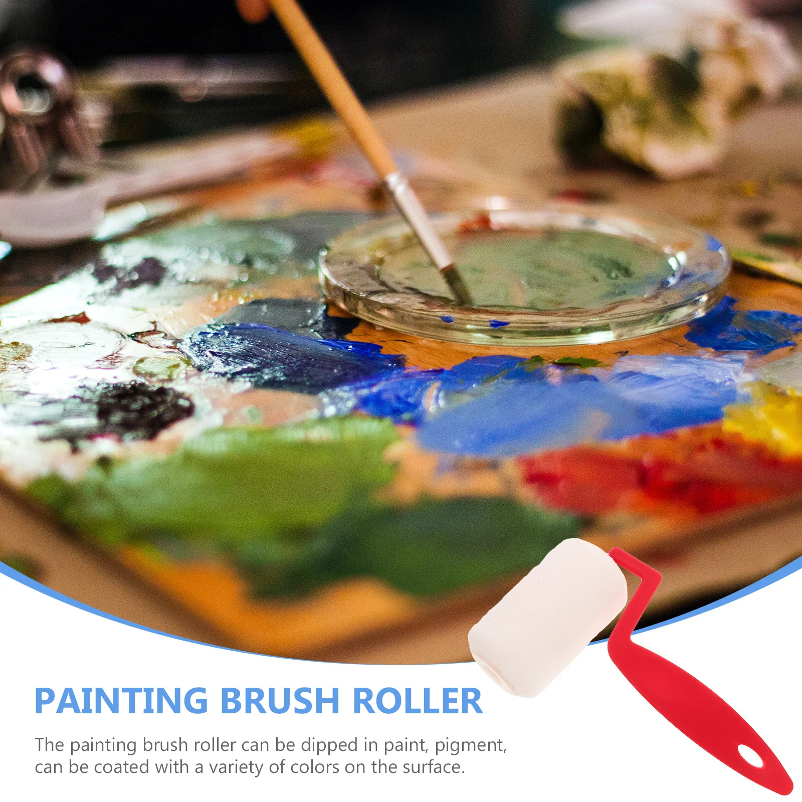 

6 Inch Mini Paint Roller Kit For Durable Cotton Brush Head Ergonomic Handle Wall Ceiling Painting Tool Art Supplies