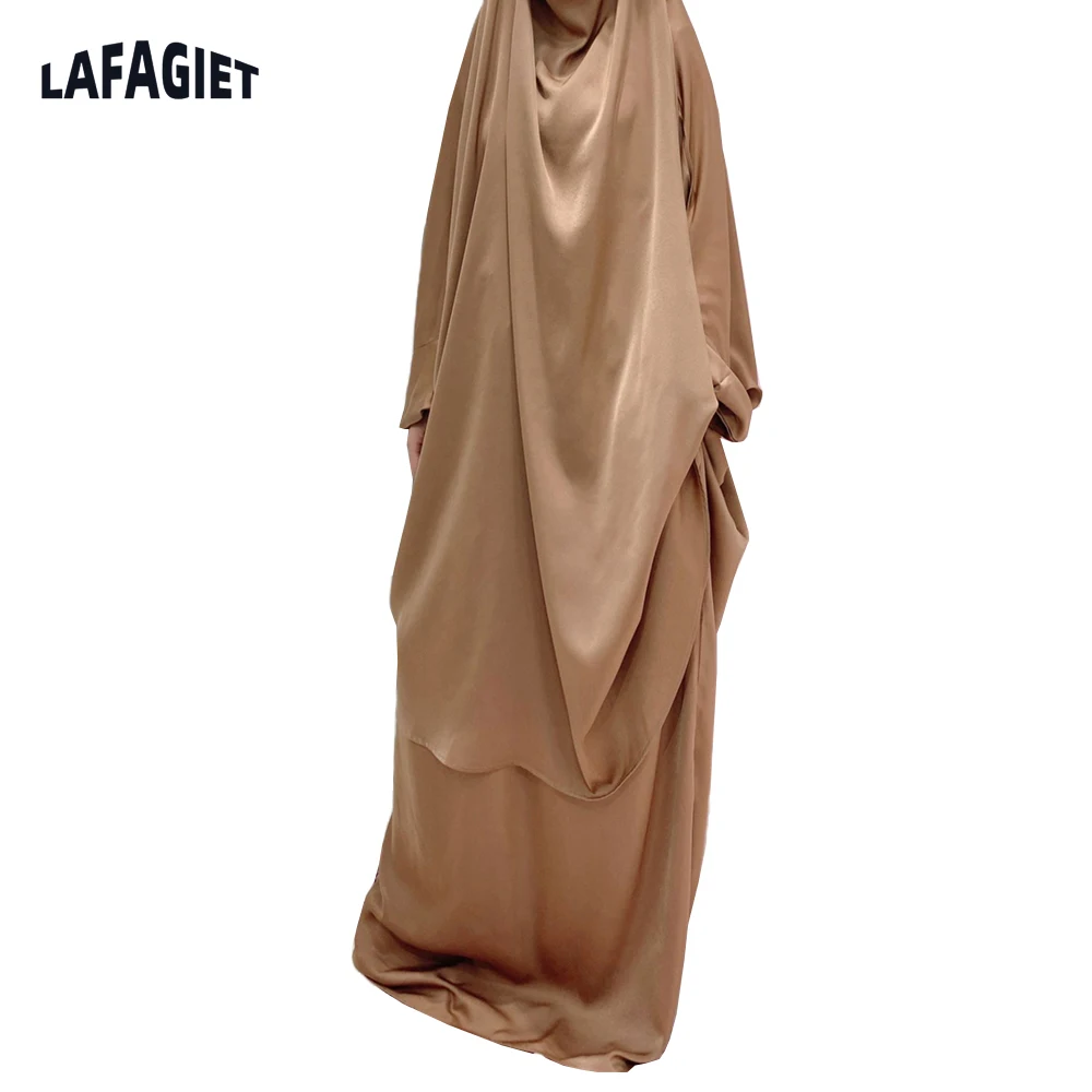 Женская Дубайская абайя, Турция, мусульманский хиджаб, молитвенная одежда, мусульманский кафтан, халат, химар, джибаб, никаб, свободная мусу...