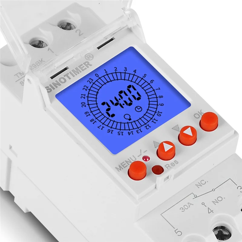 A008  TM929BK 24 Hours Smart Analog Timer Switch Backlight 85-265V 30A