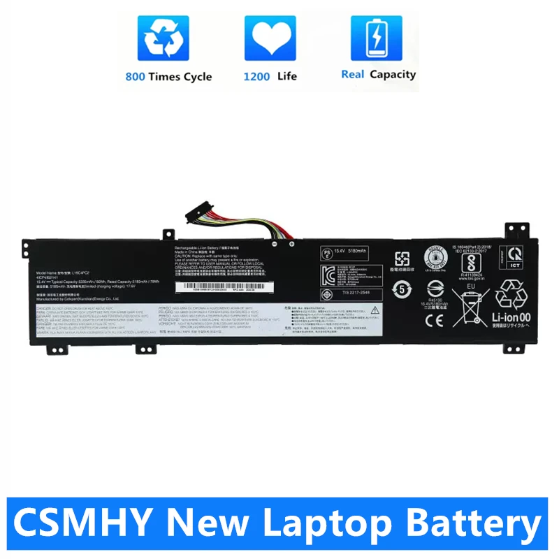 

CSMHY New Original 80Wh L19C4PC2 Laptop Battery For Lenovo Legion 5-17IMH05 5-17IMH05H Y9000K 2020 Legion C7-15IMH 7-15IMH05