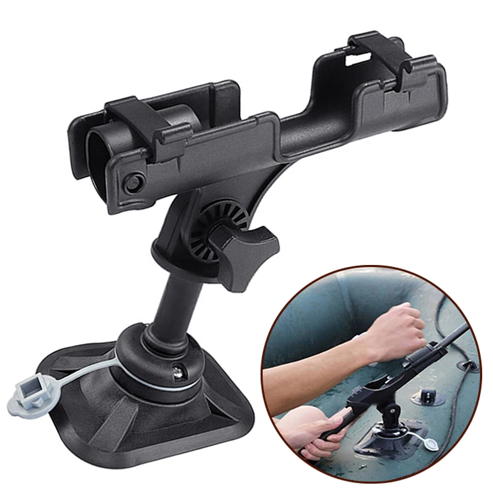 

1 Pc Boat Fishing Rod Holder Base 116x152mm Plastic Adjustable Removable Pole Bracket For Kayak Fish Rod Holder Accessories