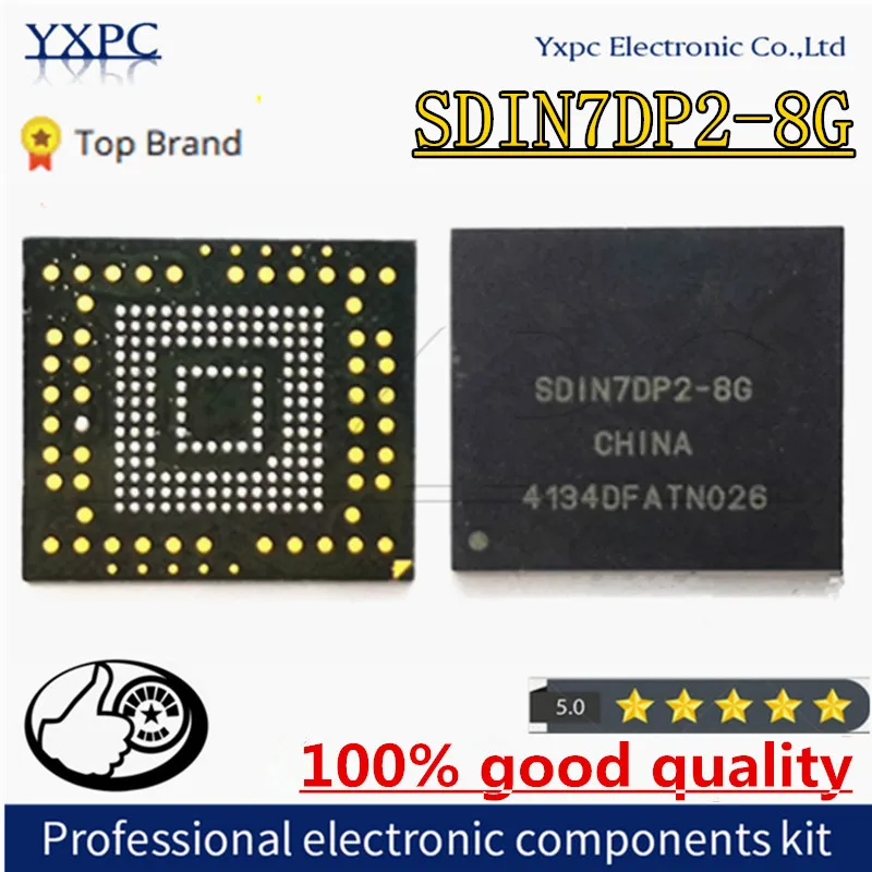 SDIN7DP2-8G BGA153 SDIN7DP2 8G EMMC 8g Flash Memory IC Chipset with balls