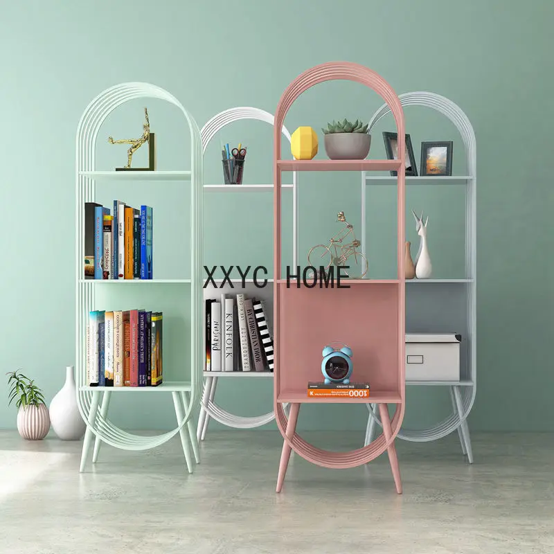 Creative Iron Bookshelf Book Shelf Furniture Floor Book Storage Rack Book Cabinet Multi-Layer