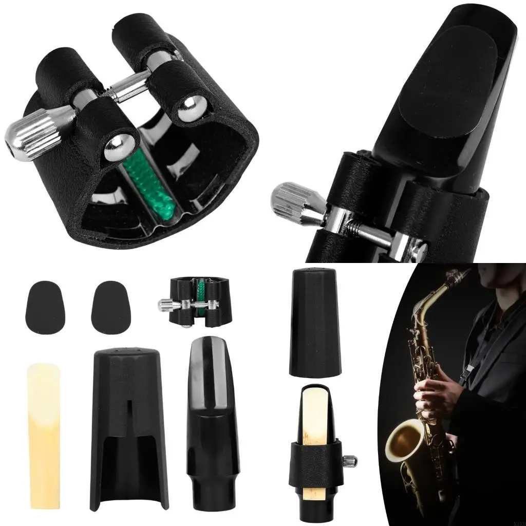 

K1KD Tenors Altos Saxophone Mouthpiece with Leather Ligature Cushions and Caps for Comfortable Playing