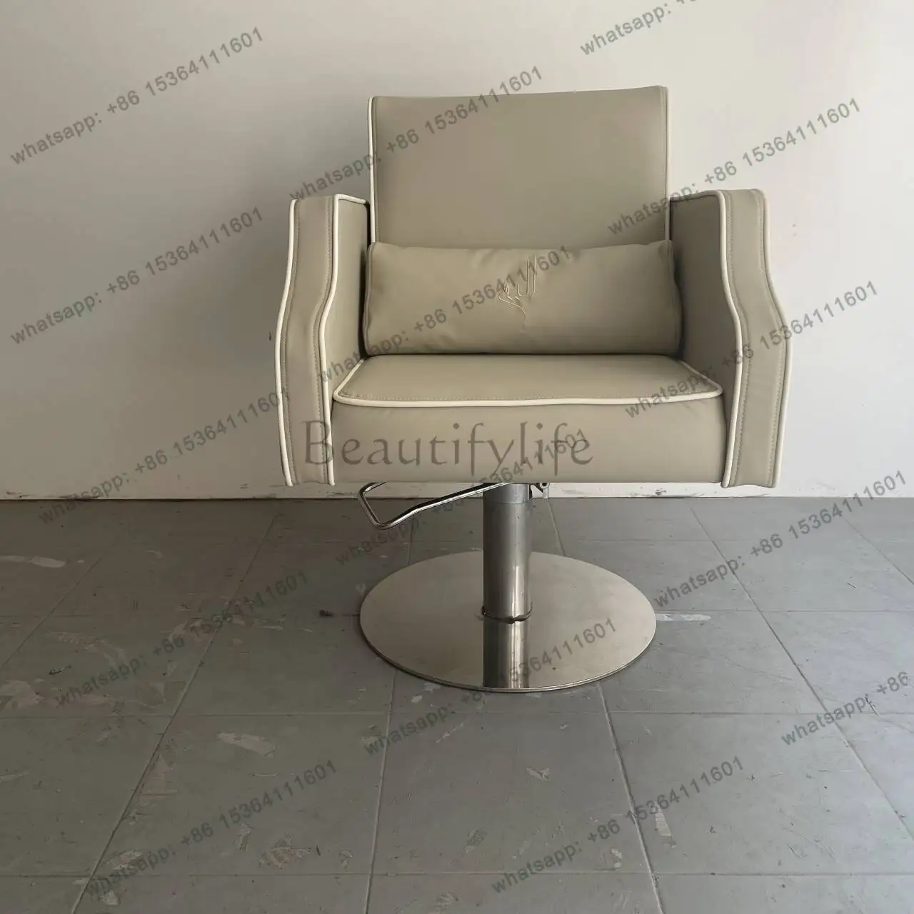 Factory Direct Sales Hair Salon Chair Hair Salon Special Stainless Steel Hydraulic Beauty Chair