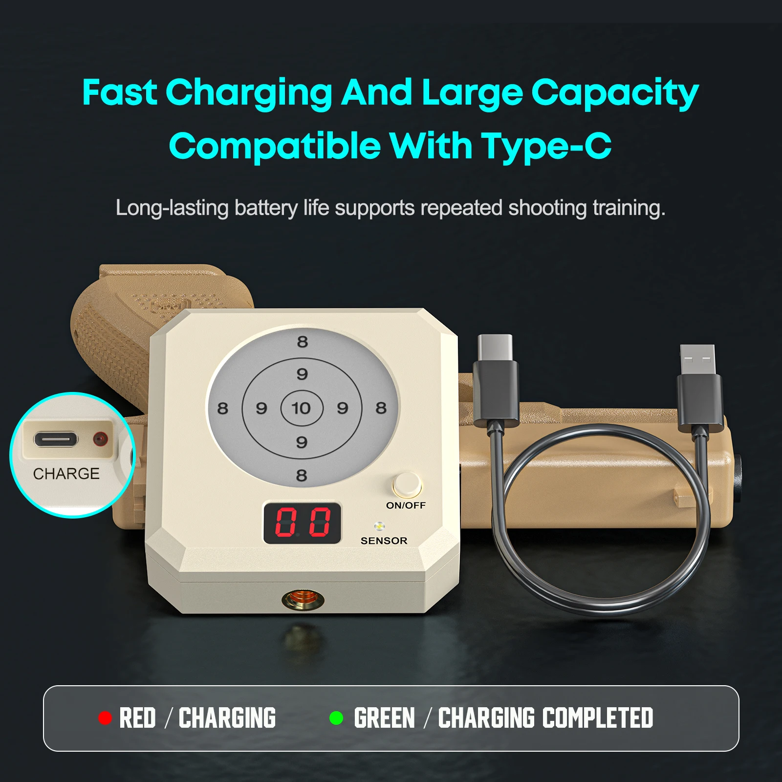 

Интеллектуальная мишень с тройным кольцом: голосовая заметка, отслеживание в реальном времени, быстрая зарядка Type-C, полный комплект, многонабор вариантов.