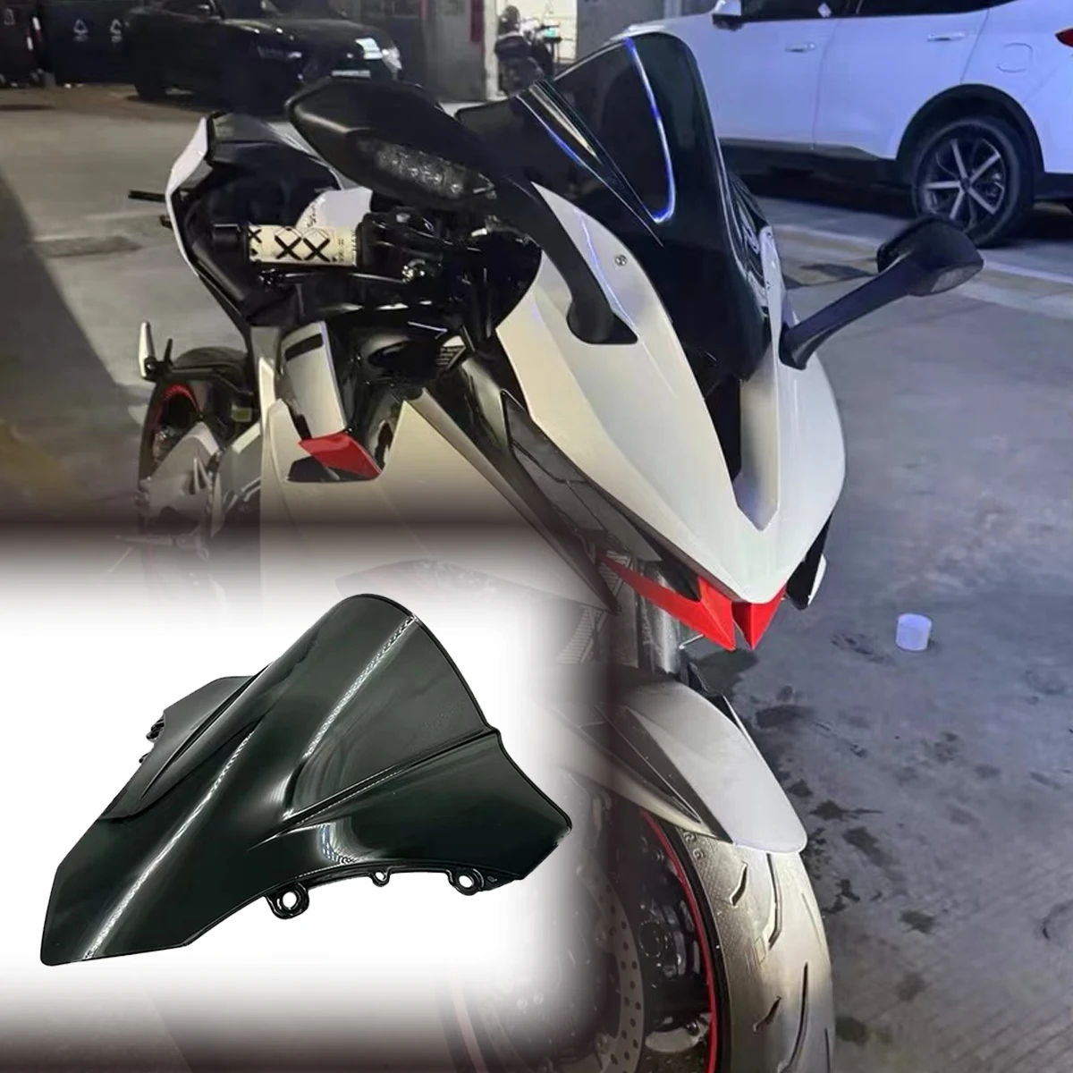 

Motorcycle Commuter Travel Front Windshield Front Windshield Windshield New Modification Competition Fit For ZONTES 703RR 703 RR