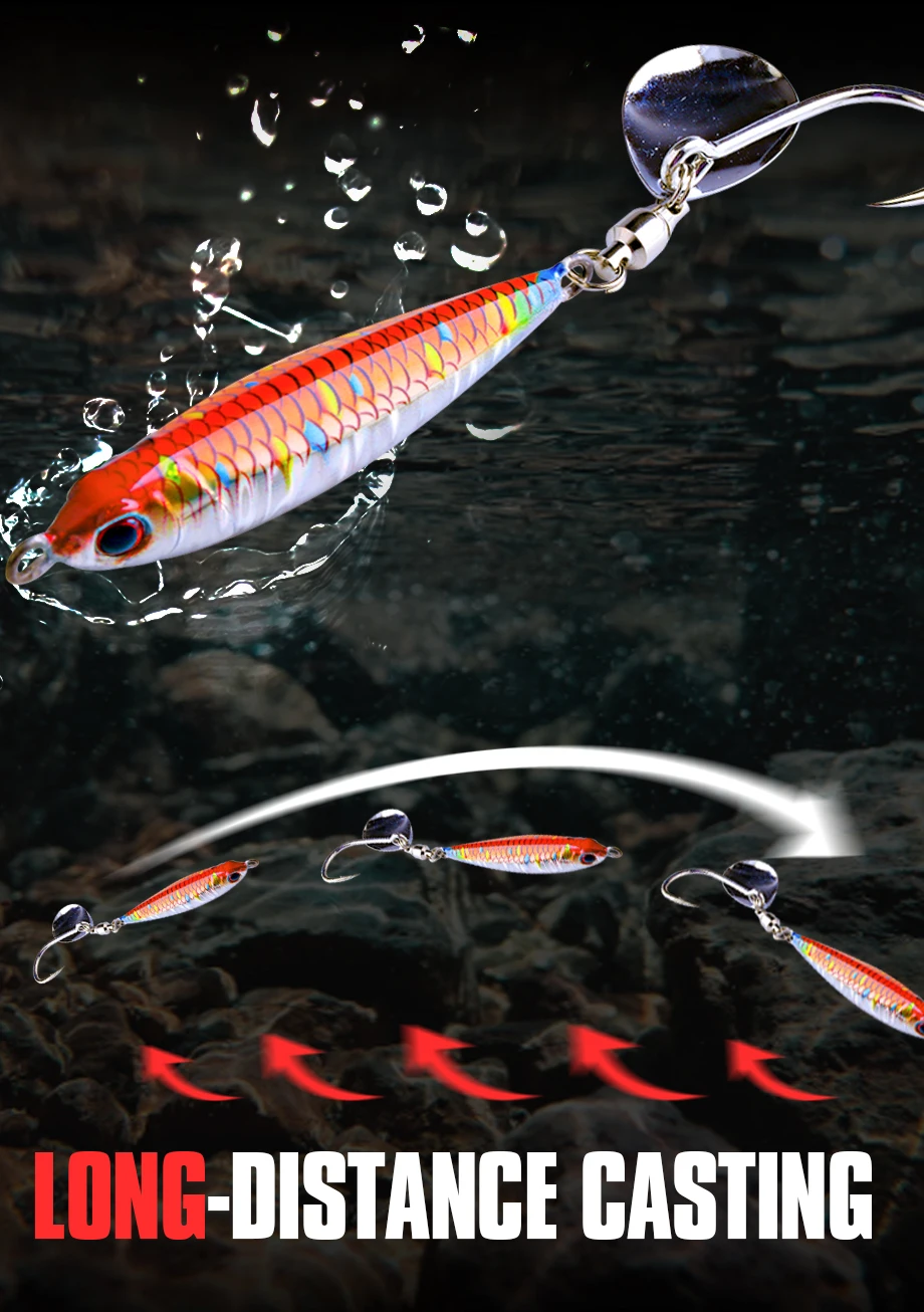 FJORD 30g 40g 60g 80g Metall Jig Angeln Köder Schwanz Spinning Mit Haken Künstliche Köder Harte swimbait Meer Angeln Zubehör – Detail 4