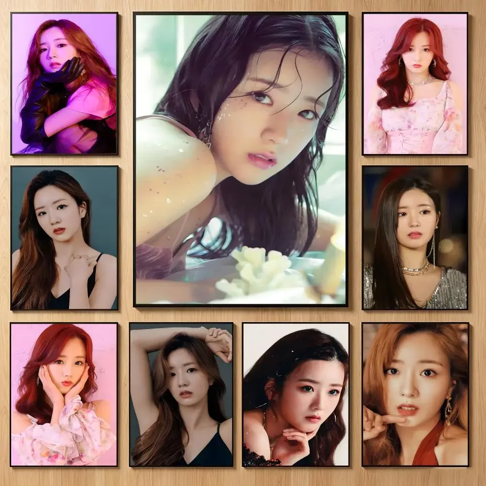 Cheerful Idolcelebrity Y-Yoon Bo Mi Poster Classic Self-Adhesive PP Wall Sticker for Living Room Bar Decor Gift