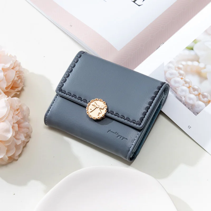 

Brand Wallet Women Lady Short Women Wallets Purses Small Fold PU Leather Female Coin Purse Card Holder