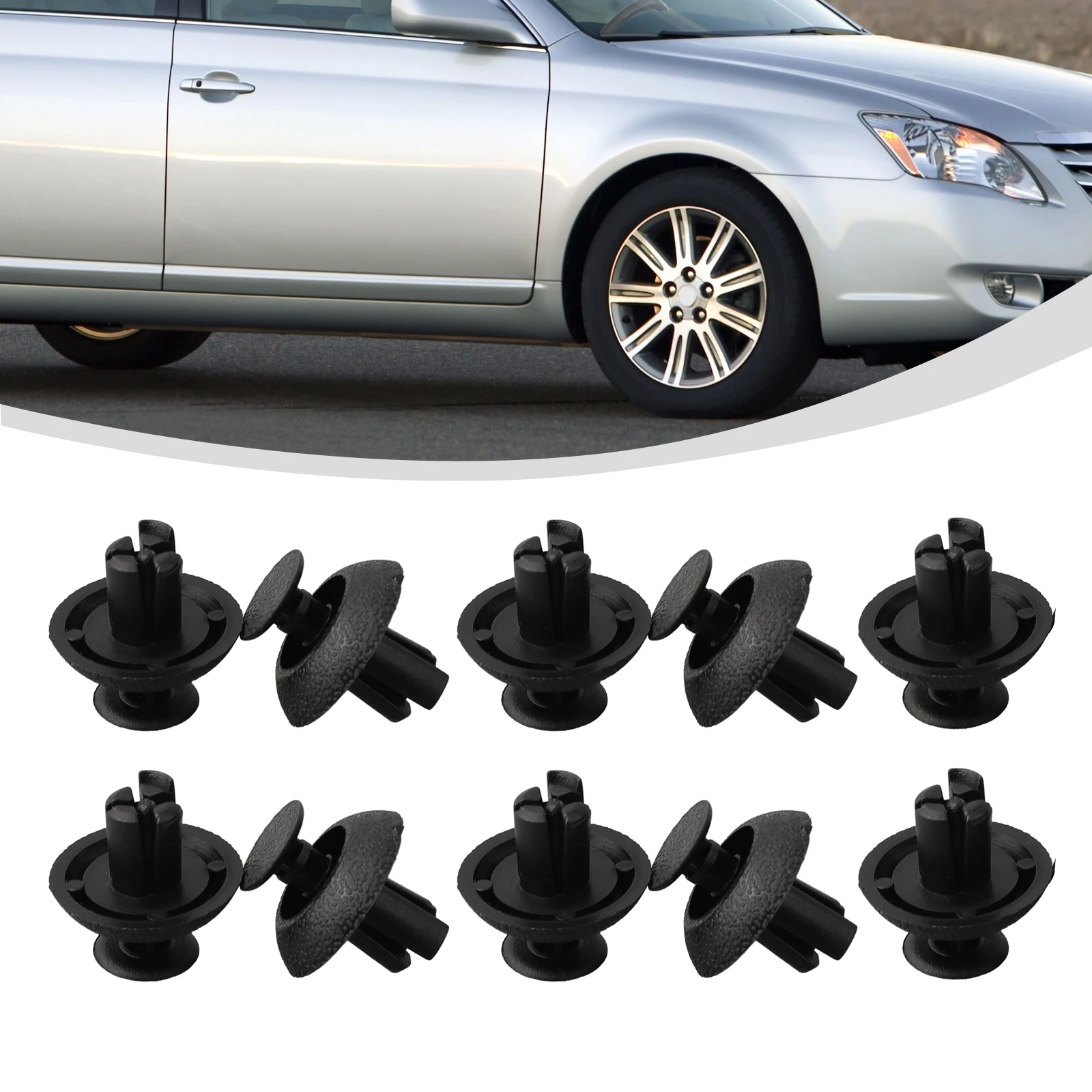 10PCS Bumper Retainer Radiator Cover Rivet Grille Clip A21201 For Toyota For Scion For Lexus Nylon Black 90467-07211