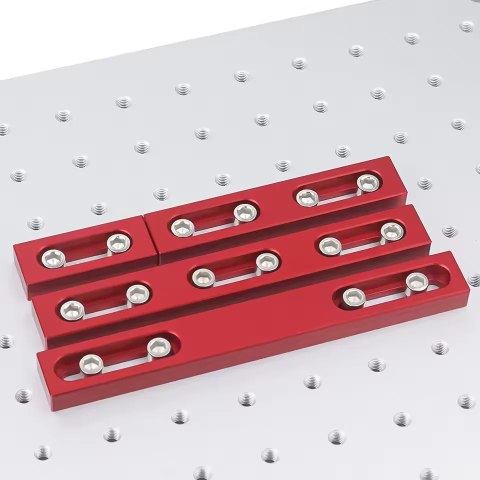 2pcs/lot Aluminum Positioning Strip & Alignment Jig Clamp Lock Bars for Fiber Laser Marking & Engraving Machines